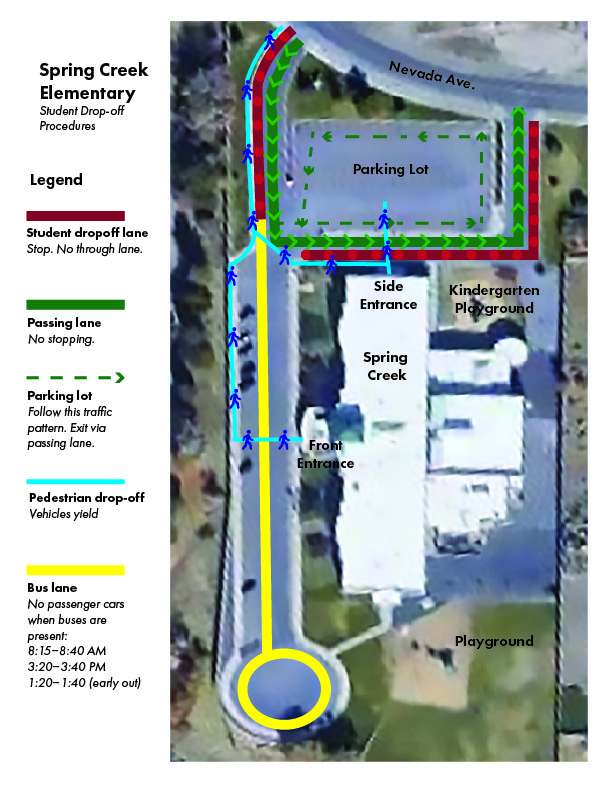 Map of Drop Off and Pick Up Procedures